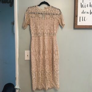Lace nude dress
